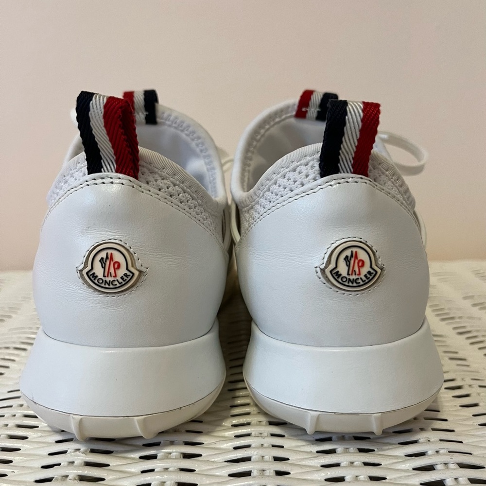 Moncler White Meline mess low top trainers